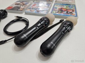 PlayStation 3 Move set č.2 - 2x pohybový ovládač+hry - 2