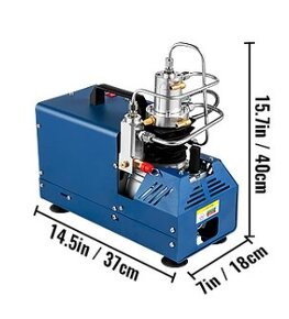 Vzduchový kompresor VEVOR,300Bar,potápanie,PCP,0-6.8L,AUTOST - 2