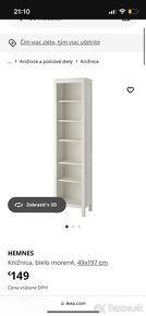 knižnica ikea hemnes biela - 2