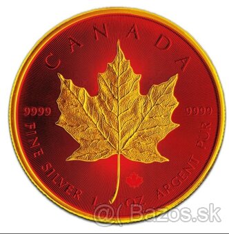 Investicne striebro mince minca Maple Leaf 100 ks svet - 2