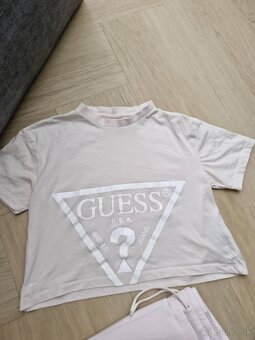 Guess svetla ruzova teplakova suprava crop top - 2