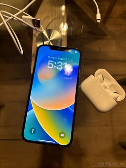 iPhone Pro Max 12 256GB blue with AirPod - 2