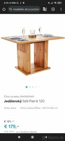 Novy jedalensky stol 120x80cm - 2
