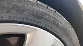 Predám disky Audi 5x112 R18 7,5J + pneu 225/45 r18 letné - 2