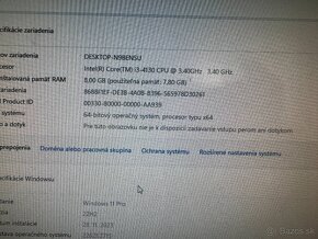 Počítač Lenovo.Intel i3-4130 2x3,40GHz.8gb ram.256gb SSD. - 2