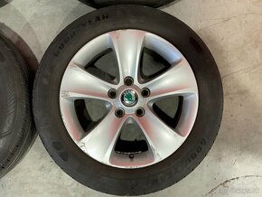 R16 5x112 Original Skoda SuperB 7J ET45  +205/55 letné pneu - 2