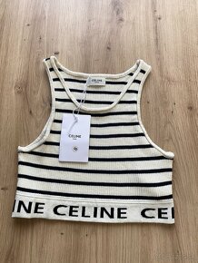 celine top S,M Béžový čierny pruzkovany - 2