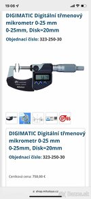 Predám digitálny mikrometer Mitutoyo - 2