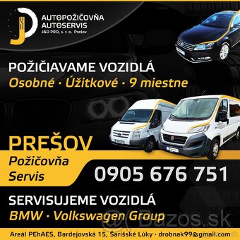 Autopozicovna Prenajom vozidla VW Touran 2.0 TDi 7miest - 2