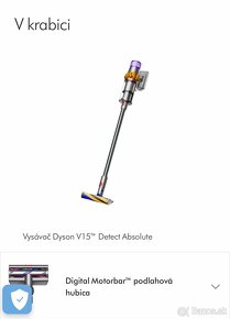 Vysávač Dyson V15™ Detect Absolute (Žltá/Šedá) - 2