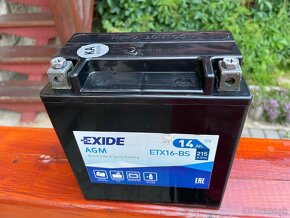 Motobatéria EXIDE 14Ah, 12V, ETX16-BS - 2