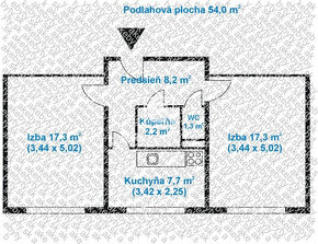 Na predaj 2 izb. byt, Nad Jazerom - 52 m2 - 2