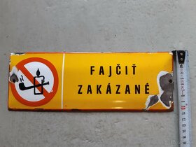 Smaltovaná tabuľa "Zákaz fajčiť" - 2