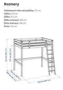 vyvysena postel 140x200cm - 2