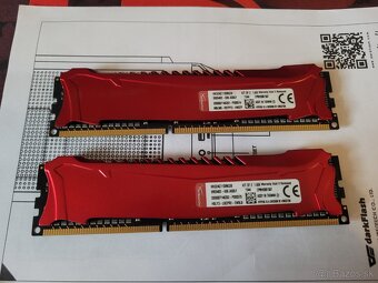 Predám pamäte 8GB (2x4) DDR3 Kingston HyperX SAVAGE 2400Mhz - 2