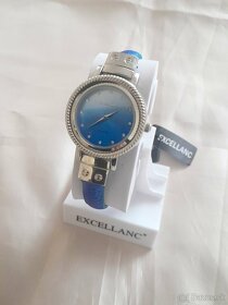 Nádherné dámske hodinky Excellanc modrá ombre - 2