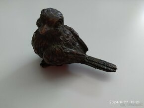 Bronzový vtáčik,dekorácia, soska - 2