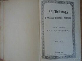 Kniha - Anthologia r.vydania 1890 diel prvý - 2