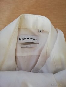 Pánsky oblek MIKÄ RAUTA čierny + biela košeľa - 2
