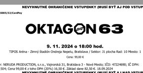 2 lístky Oktagon 9.11.24 - 2