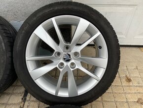 5x112 R17 original Škoda Octavia 3 TRIUS + letné pneu 6mm - 2