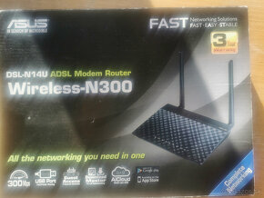 Predám adsl modem router Asus N300 - 2