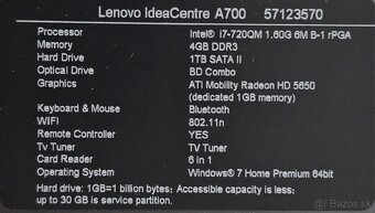 Lenovo IdeaclCentre A700 - 2