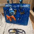 Nová kabelka Hermes BIRKIN ELECTRIC BLUE CROCO - 2