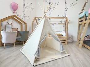 Krémový Teepee stan Elis design - 2