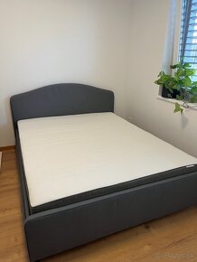 Manželská posteľ IKEA Hauga 160x200 cm s matracom a roštom - 2