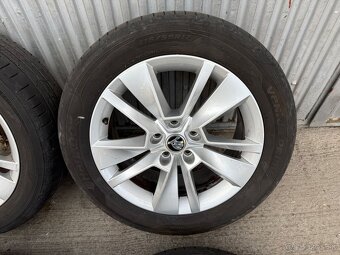 17" Elektrony SKODA 5x112 s letnymi pneu 215/55 R17 - 2