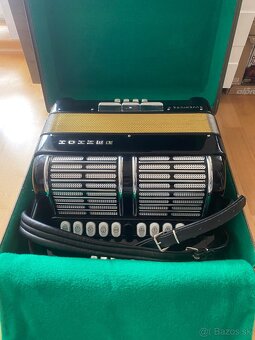 Heligonka Hohner Ouverture V CF 5hlas + Remene + Kufor - 2