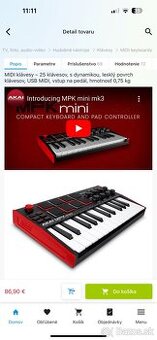 Klávesy MIDI AKAI MPK midi nové - 2