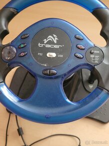 Volant s pedalmi na PC a PS2 TRACER - 2