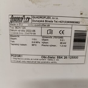 Zásobník s nepriamym ohrevom QUADROFLEX BCH 120 - 2