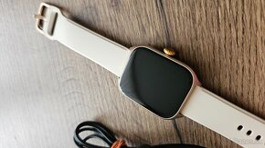 Dámske smart hodinky Amazfit GTS 4 bielo zlaté - 2