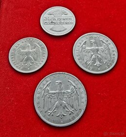 Mince Deutsches Reich 50 Pfennig, 3 Mark, 200 Mark, 500 Mark - 2