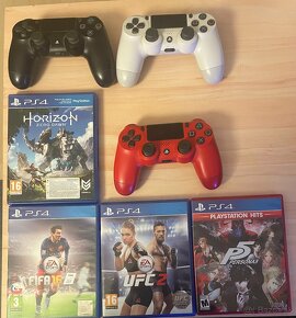 Predám Sony Playstation 4 SLIM PS4 500GB + 4hry a 3 ovládače - 2