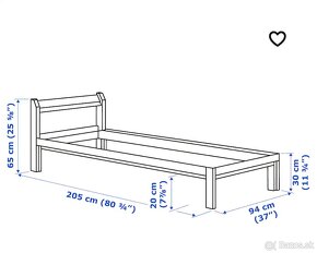 Posteľ 90x200cm a príslušenstvo - 2