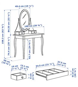 Toaletný stolik Ikea Hemnes - 2