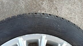 Predám kolesa s pneu zimne 205/55 R16 91H - 2