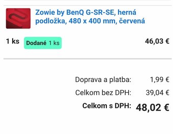 Podložka pod myš Zowie G-SR-SE ROUGE - 2