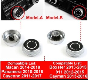 PORSCHE ovládacie gombíky pre autorádio PCM 3.1/4.0 - 2