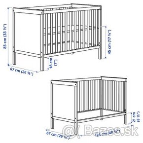 SUNDVIK Ikea postieľka + 2 matrace ako nové - 2