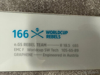 predám nové obráčky HEAD WCR e.GS REBEL Team, 166cm - 2