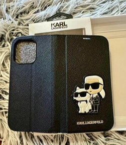 apple iphone 15 pro karl lagerfeld kryt black saffiano book - 2