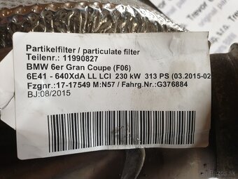 Partikel filter na BMW 640Xd F06 ZANOVNÝ - 2