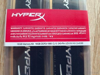 RAM Kingston HyperX Fury 16GB(2x8GB) DDR3-1866Mhz - NOVÉ - 2