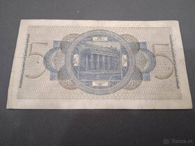 RARITA 5 Reichsmark 1945 bankovka s přetiskem - 2