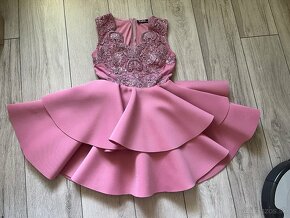 Ružové spoločenské šaty XS S M - 2
